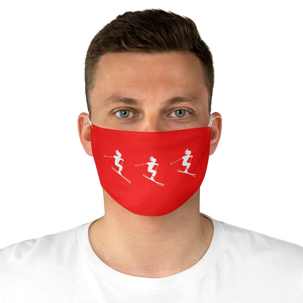 Skier Red - Fabric Face Mask