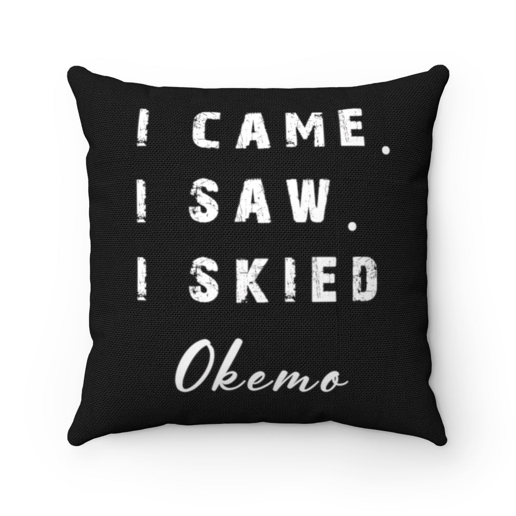 I skied Okemo - Throw Pillow