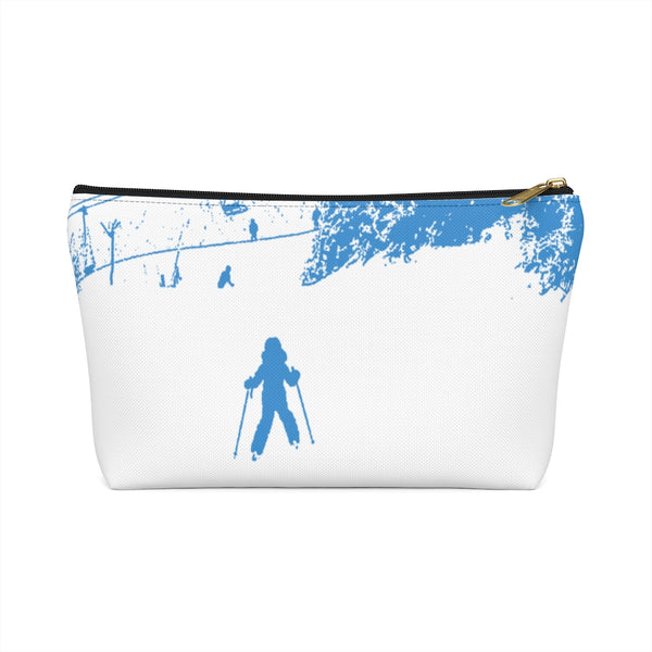 Little Skier Blue - Accessory Pouch w T-bottom