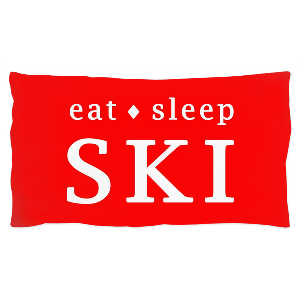 Eat Sleep Ski Red - Pillow Sham