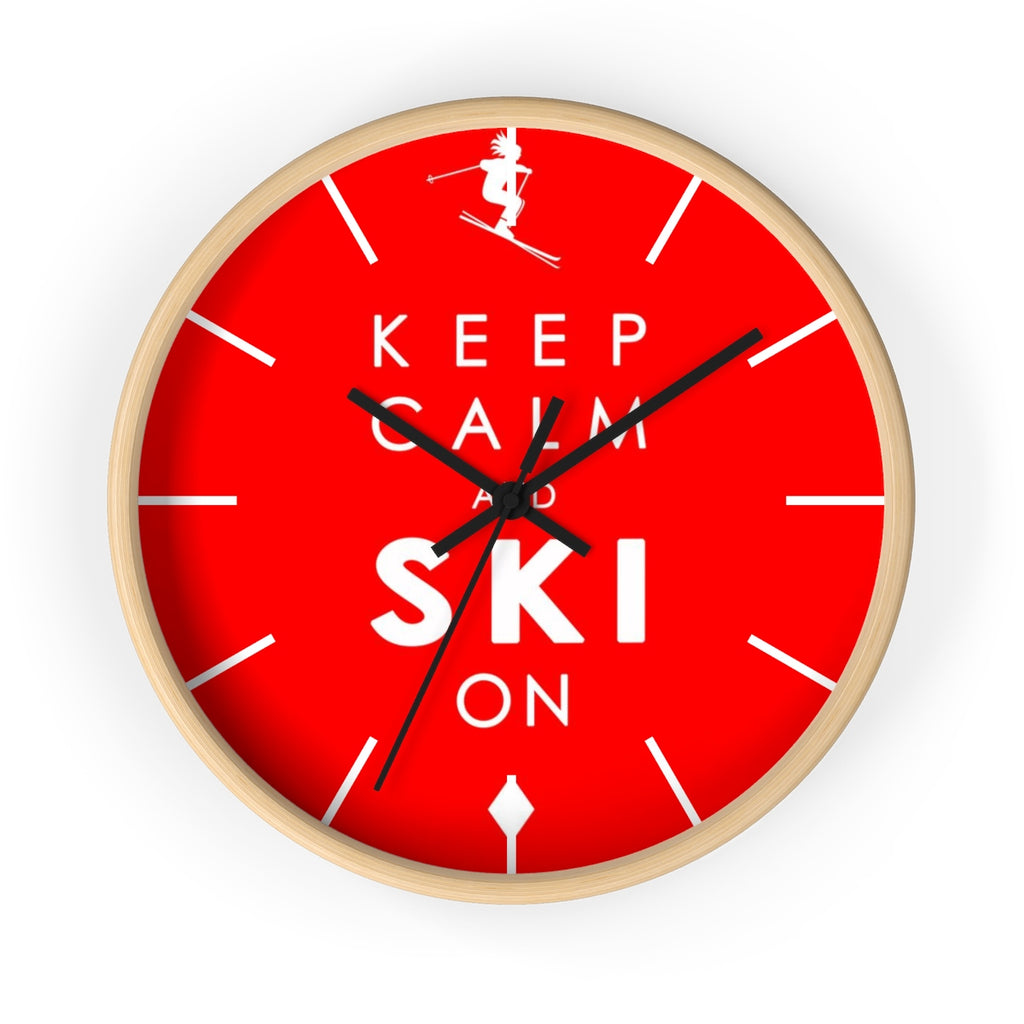 Wall clock - KEEP CALM ski on