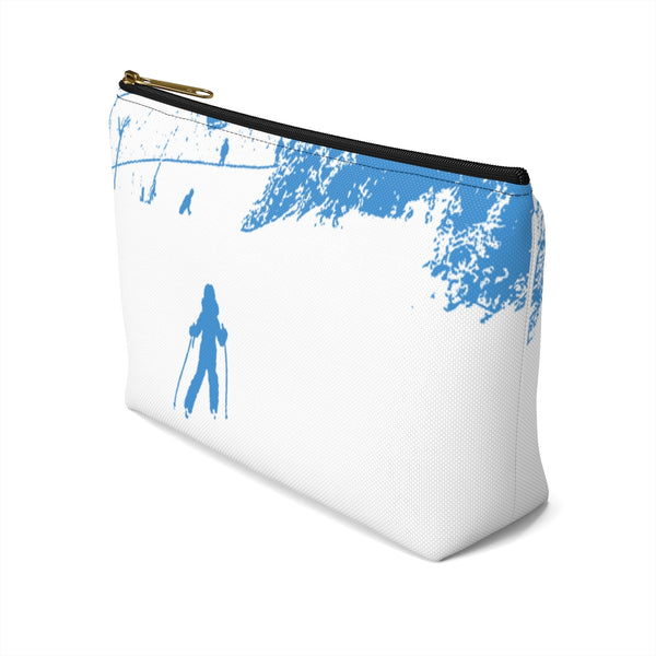 Little Skier Blue - Accessory Pouch w T-bottom