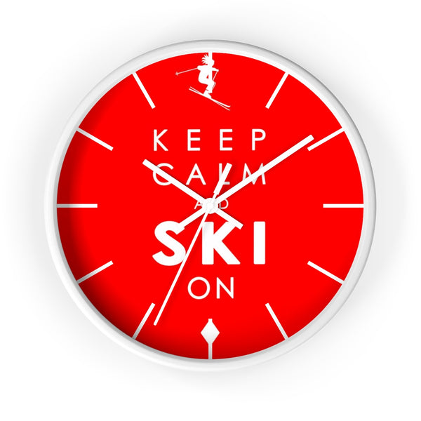 Wall clock - KEEP CALM ski on