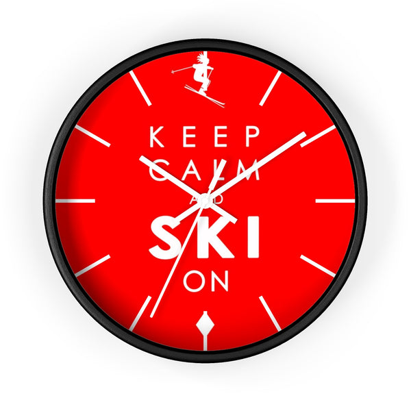 Wall clock - KEEP CALM ski on