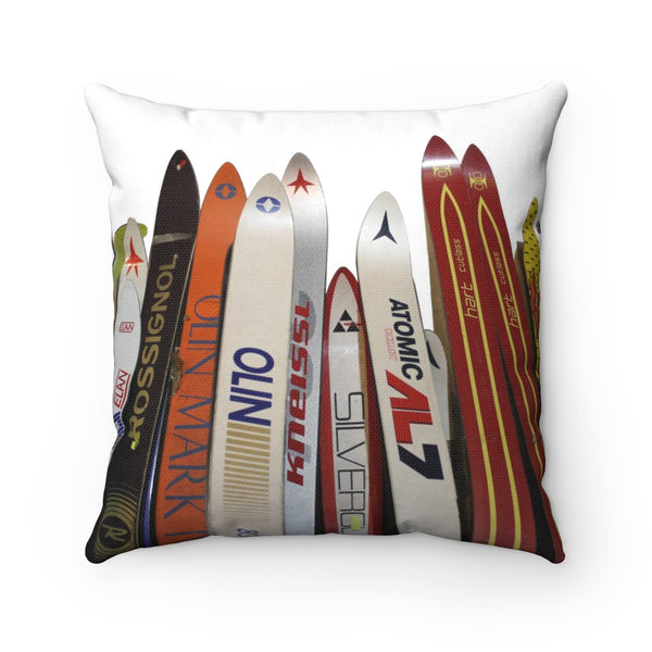 Skis - Throw Pillow