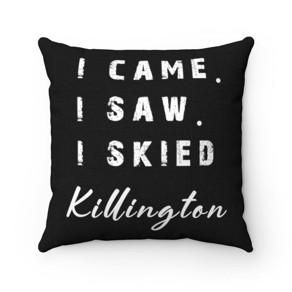 I skied Killington - Throw Pillow