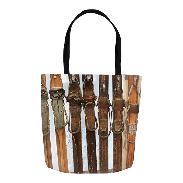 Wooden Skis - Tote Bag