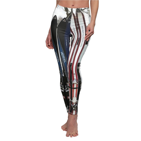 Womens skiing inspired leggings by SKI STUFF