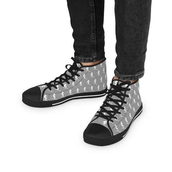 Skiers Gray - Men's High Top Sneakers