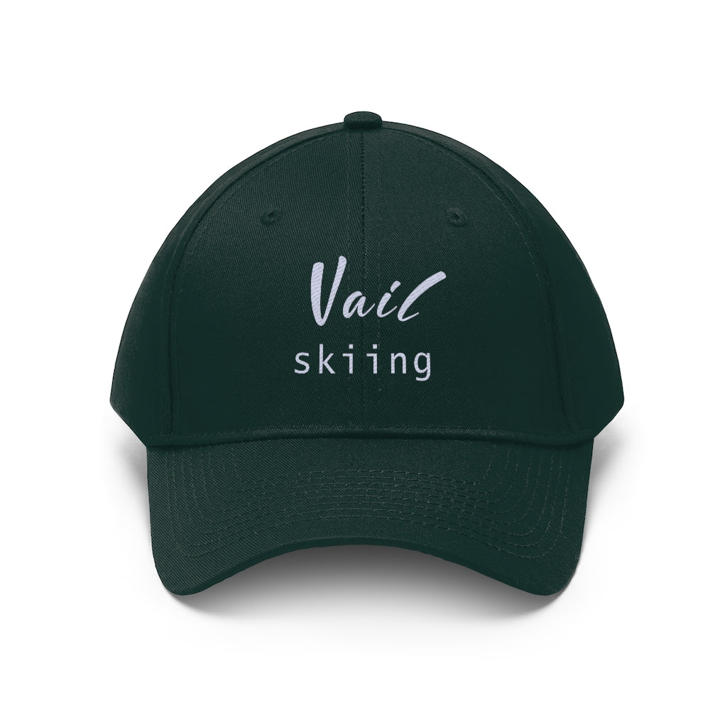 Vail Skiing - Unisex Twill Hat
