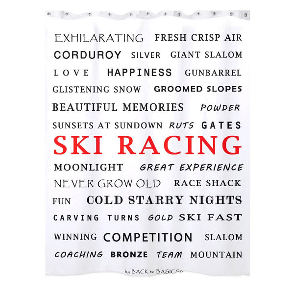 Ski Racing - Shower Curtain