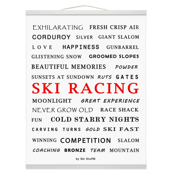 Hanging Canvas Print - Ski Racing