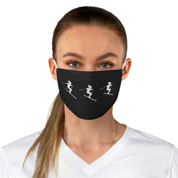 Skier Black - Fabric Ski Face Mask