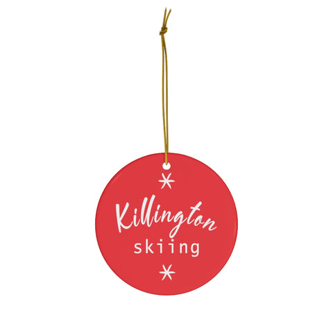 skiing inspired christmas ornament