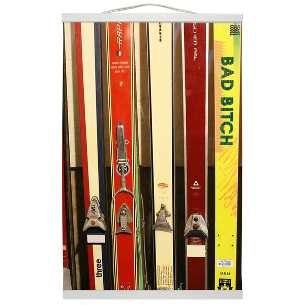 Hanging Canvas Print - Skis and Bindings