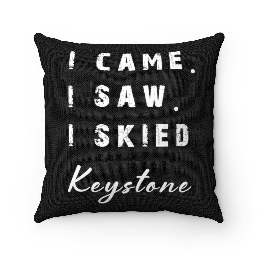 I skied Keystone - Throw Pillow