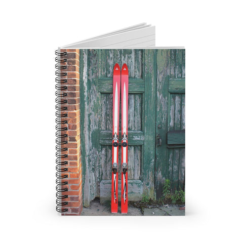 Red Vintage Ski - Spiral Notebook