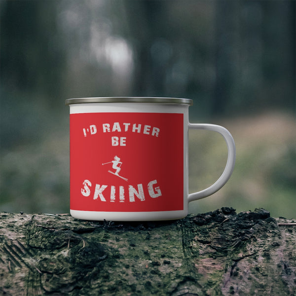 I'd Rather Be Skiing - Enamel Camping Mug