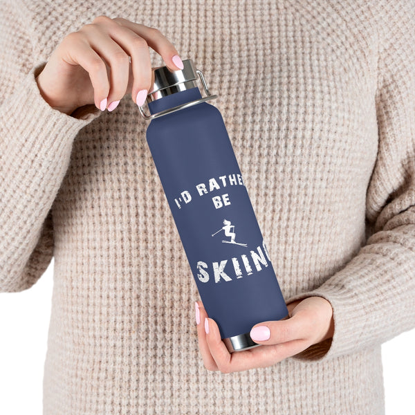 I'd rather be Skiing, Vacuum Insulated Bottle, Skiing Bottle, Skier Gifts