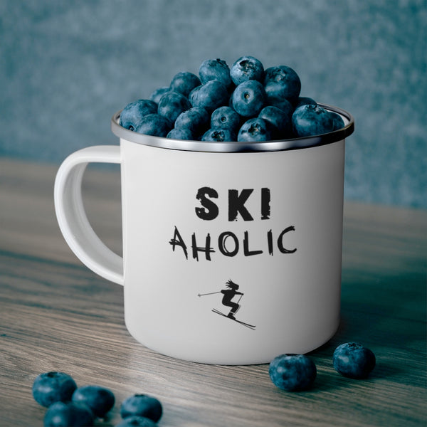 Ski Aholic - Enamel Camping Mug