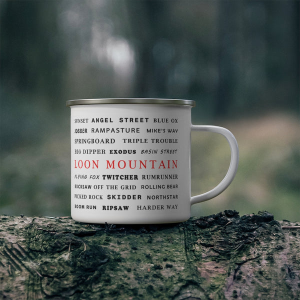 Loon Mountain - Enamel Camping Mug