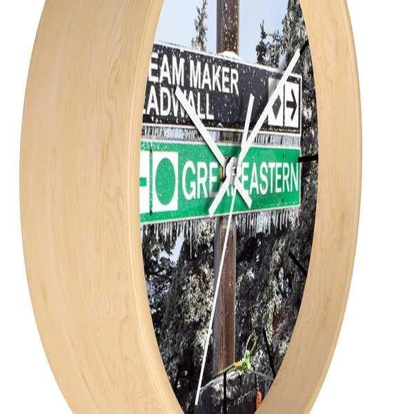 Wall Clock - Ski Trail Sign