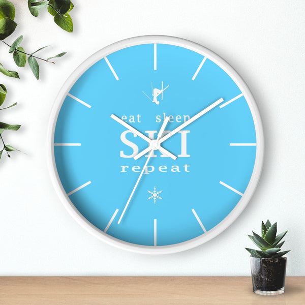 Wall clock - Eat Sleep Ski