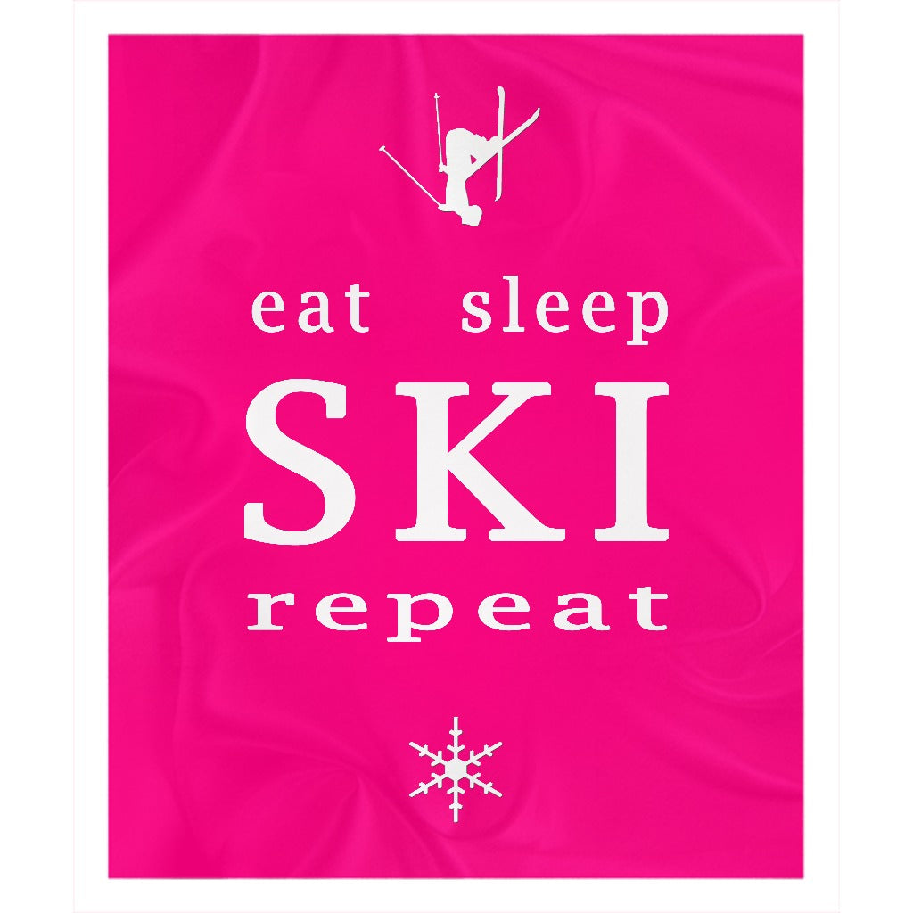 Eat Sleep SKI Repeat - Throw Blanket