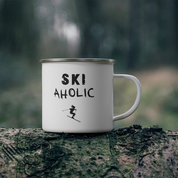 Ski Aholic - Enamel Camping Mug