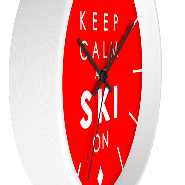 Wall clock - KEEP CALM ski on