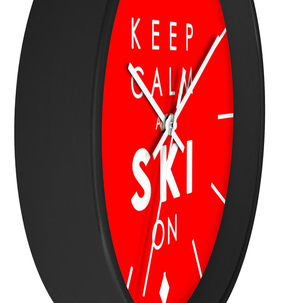 Wall clock - KEEP CALM ski on