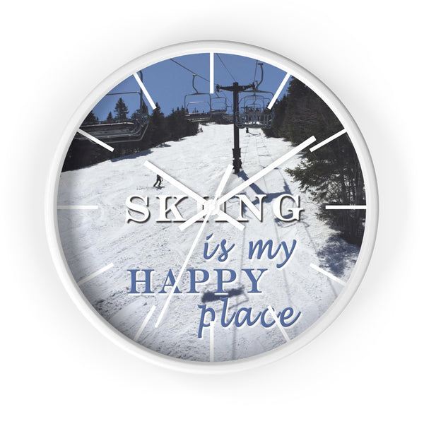 Wall Clock - Skiing is My Happy Place