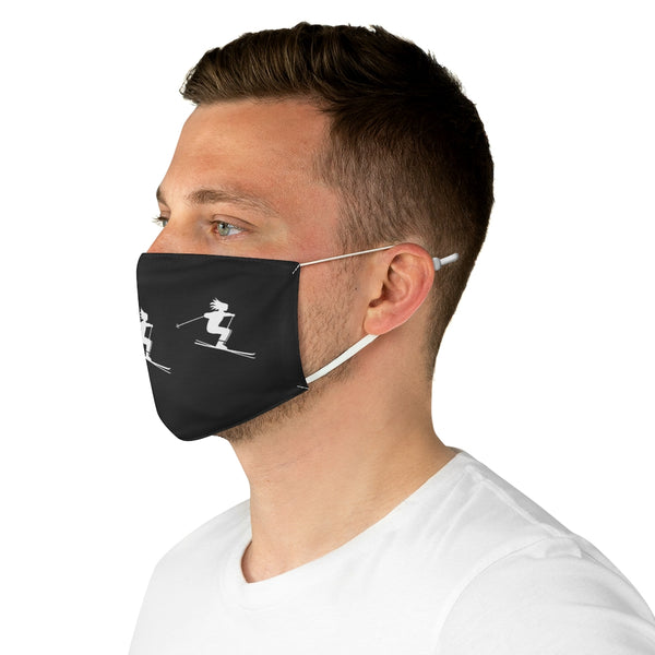 Skier Black - Fabric Face Mask