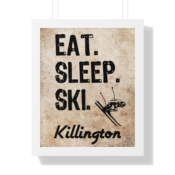 Eat Sleep Ski Killington - Framed Vertical Poster