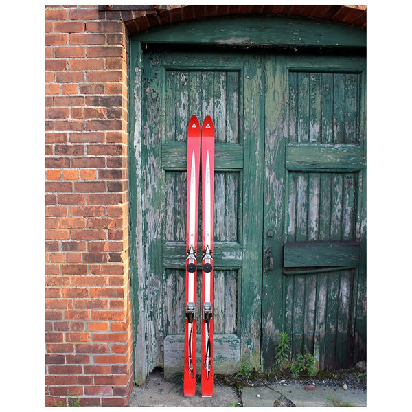 Red Skis Green Door - Poster