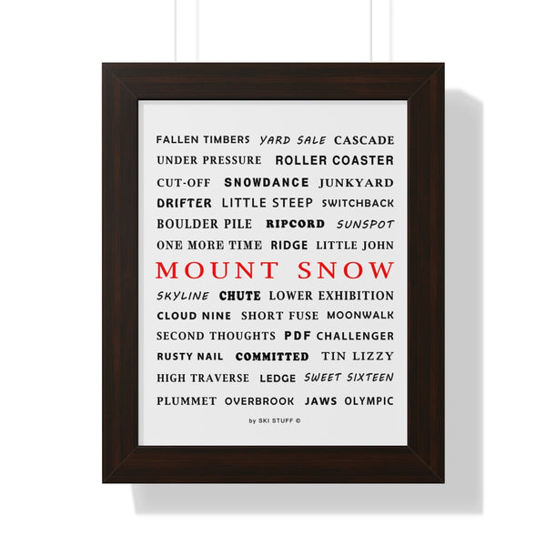 Mount Snow - Framed Vertical Poster