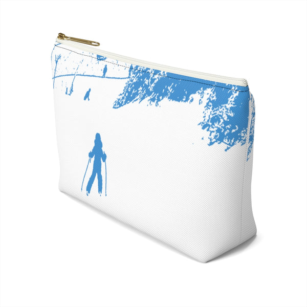 Little Skier Blue - Accessory Pouch w T-bottom