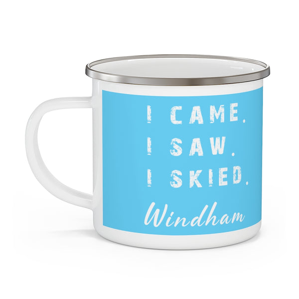 I came I saw I skied Windham - Enamel Camping Mug