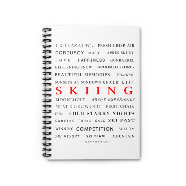 skiing inspired notebook