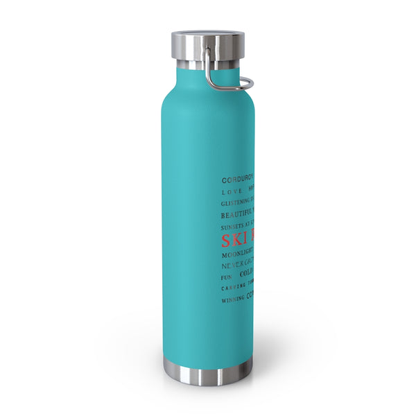 Ski Racing Memories, Vacuum Insulated Bottle, Skiing Bottle, Skier Gifts