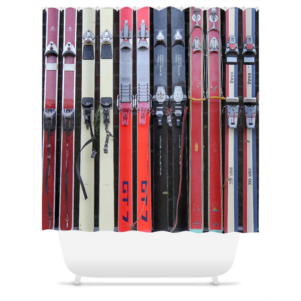 Vintage Skis - Shower Curtain