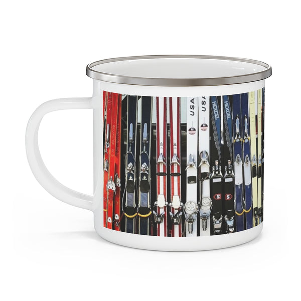 Vintage Skis - Enamel Camping Mug