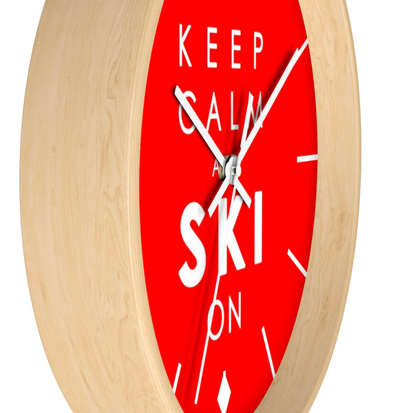 Wall clock - KEEP CALM ski on