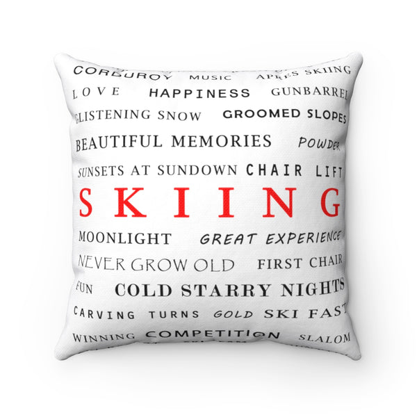 Skiing Memories - Throw Pillow