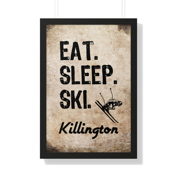 Eat Sleep Ski Killington - Framed Vertical Poster