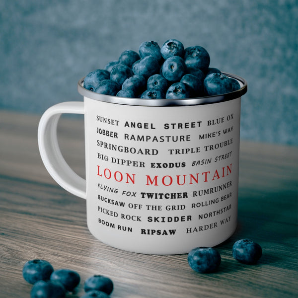Loon Mountain - Enamel Camping Mug