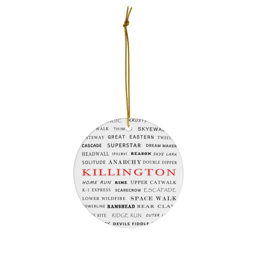 Killington Trails - Round Ceramic Ornament