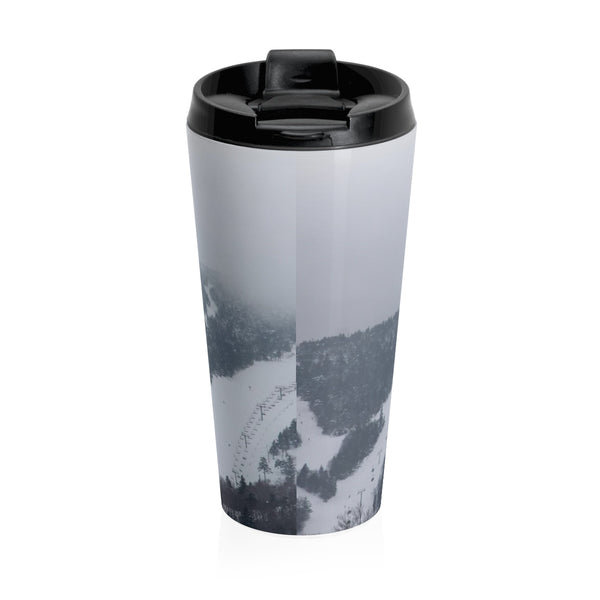 skiing inspired travel mug