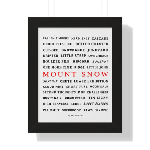 Mount Snow - Framed Vertical Poster