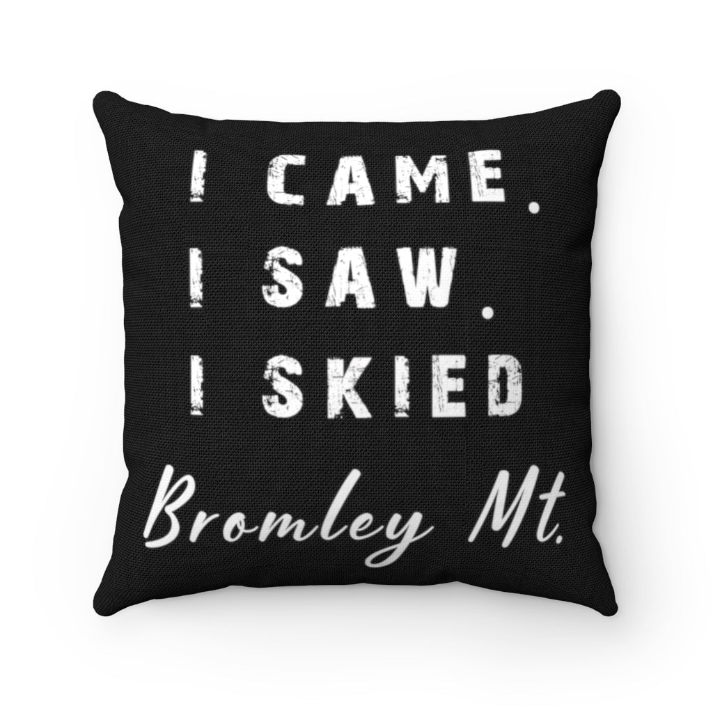 I skied Bromley Mountain - Throw Pillow